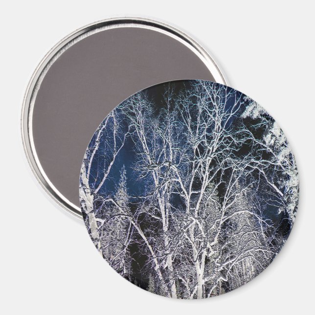 Cold Wintry night.... Magnet (Vorderseite/Rückseite)
