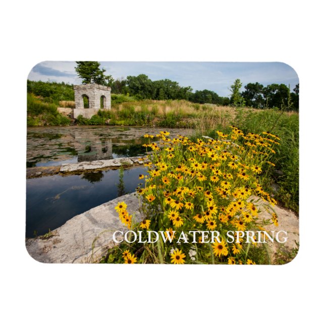 Coldwater Spring Park, Pond, Springhouse Magnet (Horizontal)