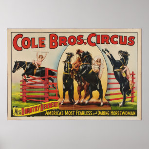 Cole Brothers, Circus Poster der 30er Jahre
