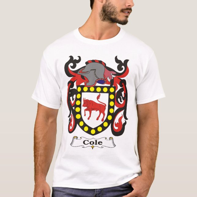 Cole-Familien-Wappen T - Shirt (Vorderseite)