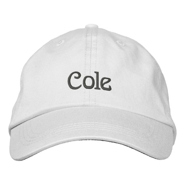 COLE Name Designer Cap Bestickte Kappe (Vorderseite)