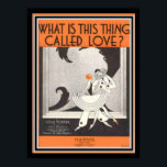 Cole Porter Art Deco Sheet Music 12 x 16 Print Poster<br><div class="desc">"Was heißt Liebe?" von Cole Porter- Art Deco Print Sheet Music</div>