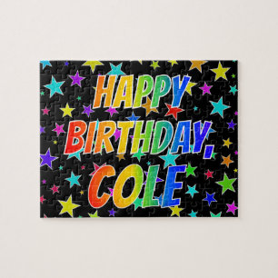 "COLE" Vorname, Spaß "GLÜCKLICHER GEBURTSTAG" Puzzle