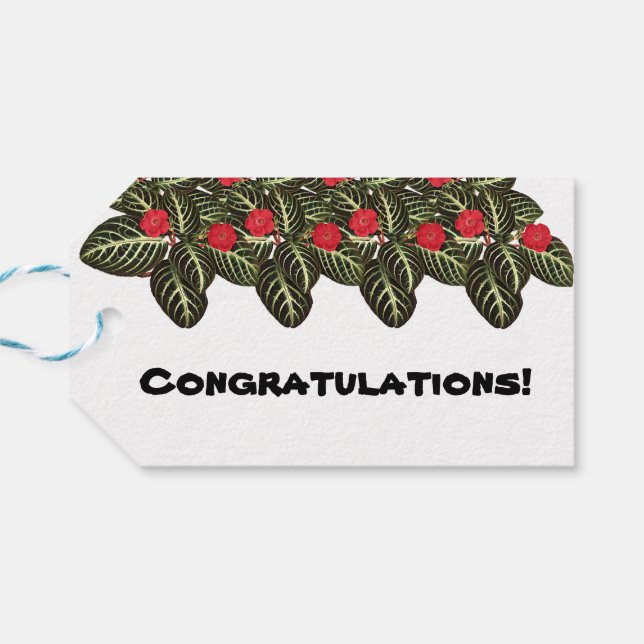 coleção Flores do Brasil capuchinha,  Geschenkanhänger (Rückseite Horizontal)