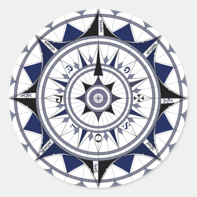 Colecção Rosa dos Ventos Runder Aufkleber (Vorderseite)