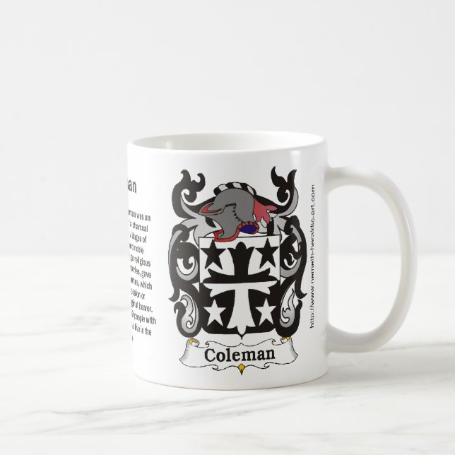 Coleman Familienwappen auf einer Tasse (Rechts)