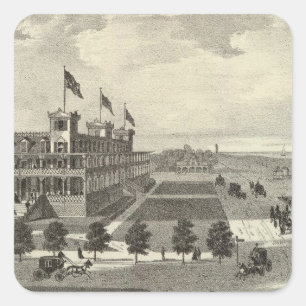 Coleman Haus, Asbury Park, NJ Quadratischer Aufkleber