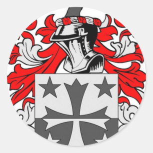 Coleman (irisch) Wappenmantel Runder Aufkleber