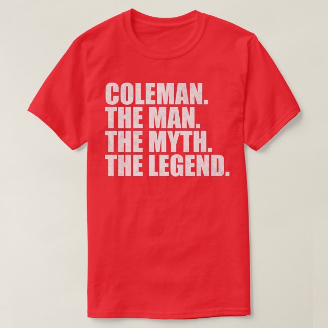 ColemanColeman Familienname Coleman Nachname Colem T-Shirt (Design vorne)
