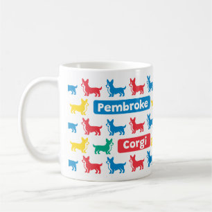 Colerful Pembroke Welsh Corgi Tasse