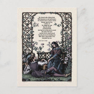 Coleridge "Liebe" Viktorianische Postkarte