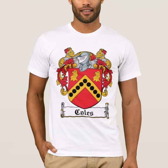 Coles-Familienwappen T-Shirt (Vorderseite)