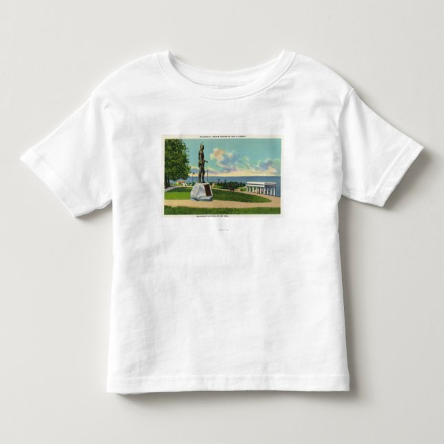 Coles-Hügel-Ansicht der Massasoit Statue Kleinkind T-shirt (Vorderseite)