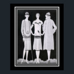 Coles Phillips Art Deco Mode Print 16x20 Poster<br><div class="desc">Einer von vielen, Coles Phillips Art Deco. Schwarz-Weiß-Werbung während der Roaring 20</div>