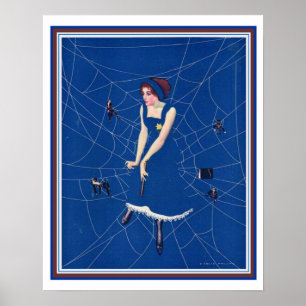 Coles Phillips Deko Spider Web Life Cover 16 x 20