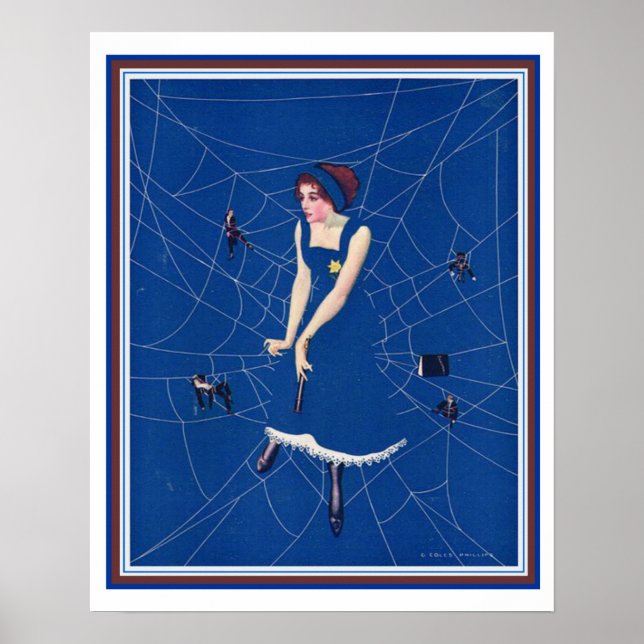 Coles Phillips Deko Spider Web Life Cover 16 x 20 (Vorne)