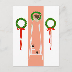 Coles Phillips Fadeaway Christmas Deck Feiertagspostkarte