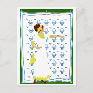 Coles Phillips Fadeaway - Frau auf der Landkreis M Postkarte