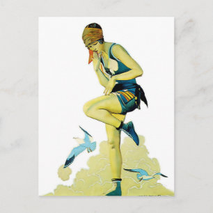 Coles Phillips ‘Fadeaway Girl’  “Ein schneller Spr Postkarte