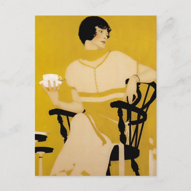 Coles Phillips  Geschirrwerbung „Eine Tasse Tee“ Postkarte (Vorderseite)