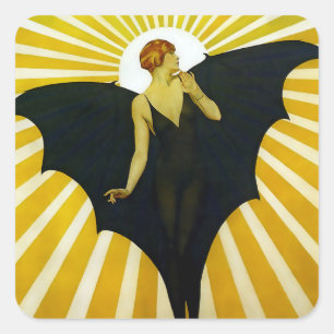 Coles Phillips Sunburst Magazine Cover Quadratischer Aufkleber