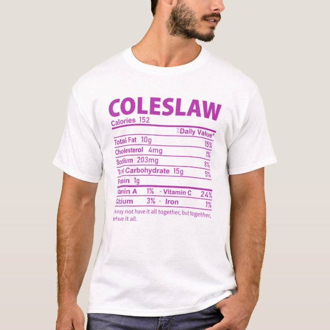 Coleslaw Kostüm Funny Erntedank Food Nutrition T-Shirt (Vorderseite)