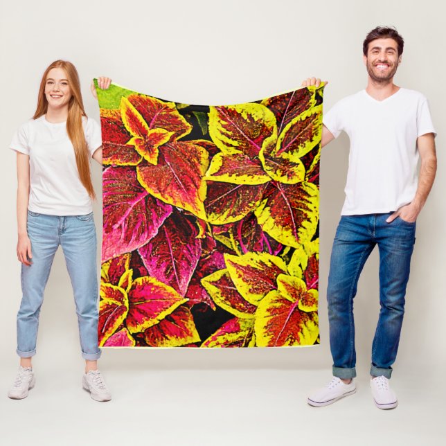 Coleus Leaf Burst Design Fleecedecke (Beispiel)