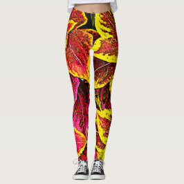 Coleus Leaf Burst Design Leggings