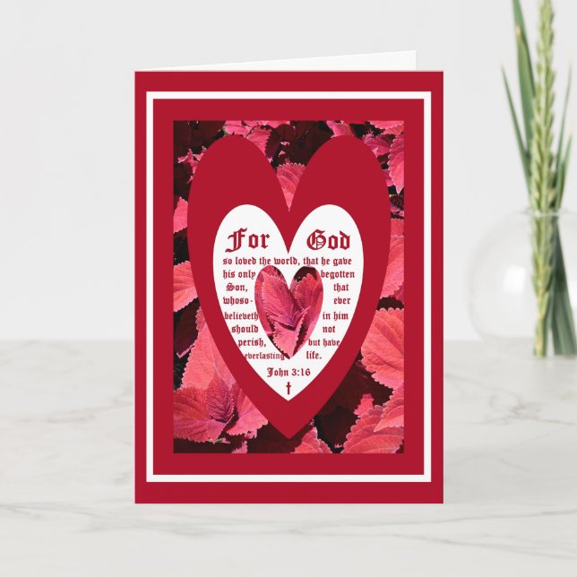Coleus Nah mit John 3:16 Dankeskarte (Vorderseite)