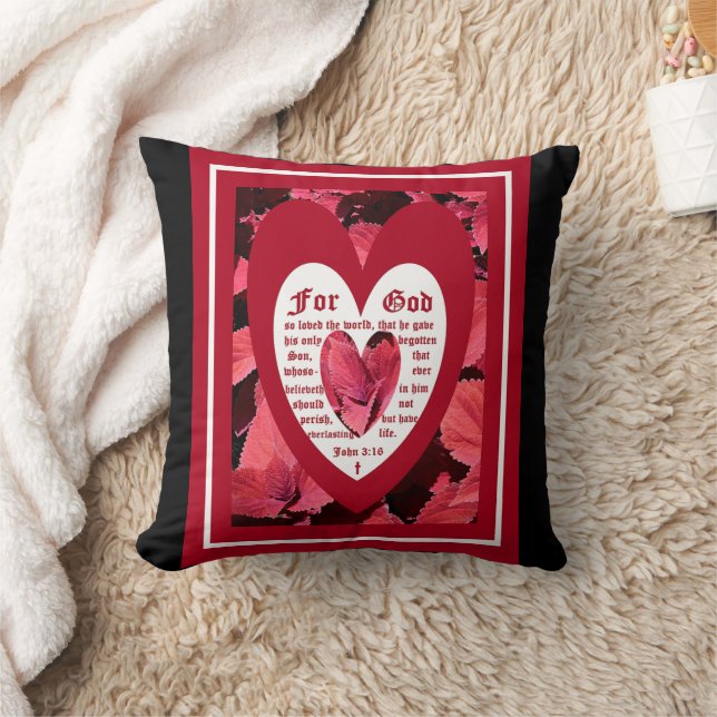 Coleus Nah mit John 3:16 Kissen (Decke)