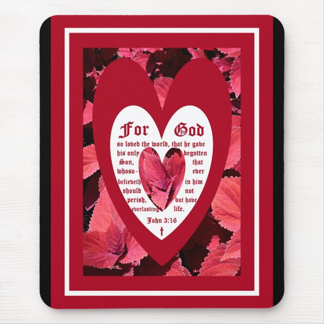 Coleus Nah mit John 3:16 Mousepad (Vorne)