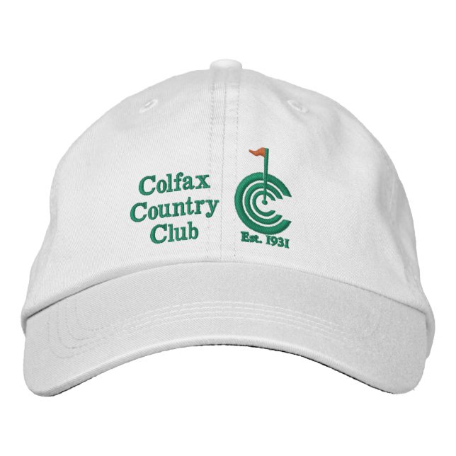 Colfax Countryklub-justierbare Twill-Kappe Bestickte Baseballkappe (Vorderseite)