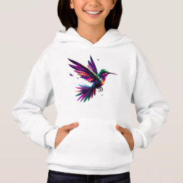 Colibrí Arcoíris Geométrico – Arte Moderno Vibrant Hoodie
