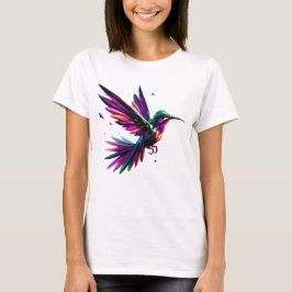 Colibrí Arcoíris Geométrico – Arte Moderno Vibrant T-Shirt