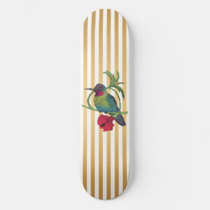 Colibri Bird Gold Streifen Skateboard Deck
