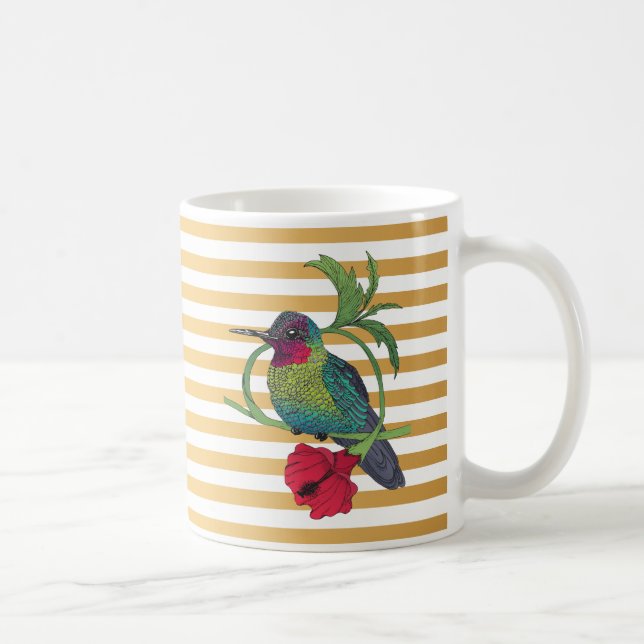 Colibri Gold Stripes Illustration Tasse (Rechts)