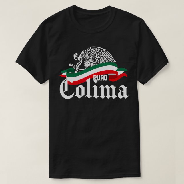 Colima Mexico Puro Colima Eagle Flag T-Shirt (Design vorne)