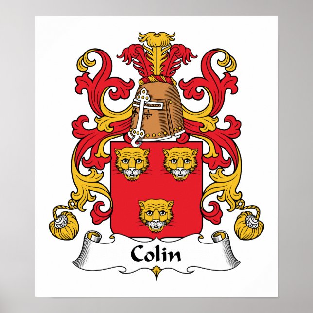 Colin Familienwappen Poster (Vorne)