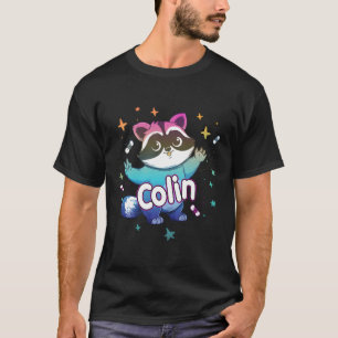 Colin Name mit Raccoon T-Shirt