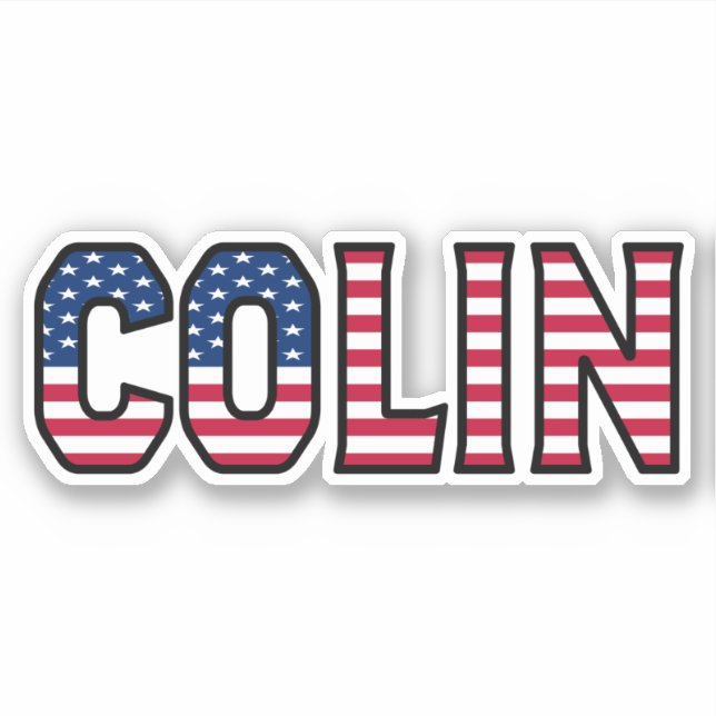 Colin Name Vorname USA Sticker Stickerset (Vorderseite)