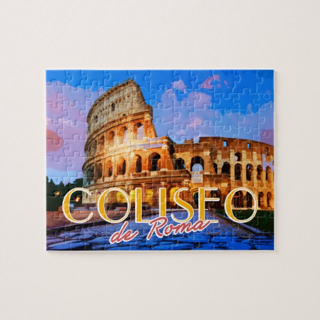 Coliseo de Roma Italien Sommerreise Postkarte Puzzle (Horizontal)