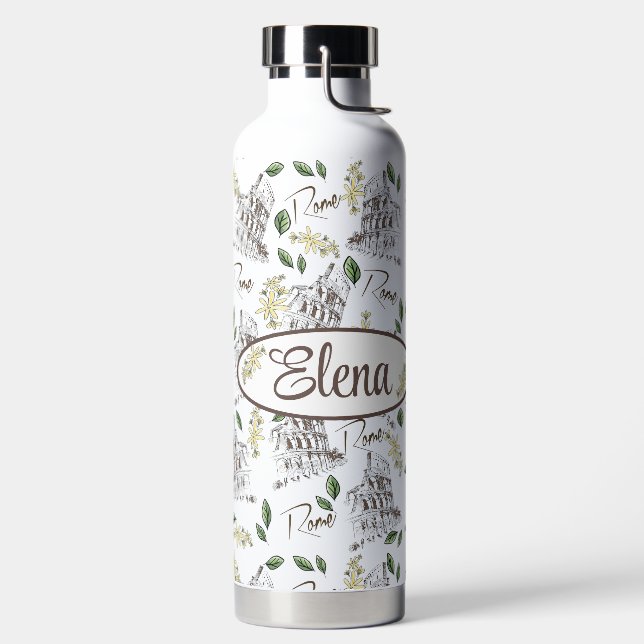 Coliseo Romano con Flores para personalizar Trinkflasche (links)