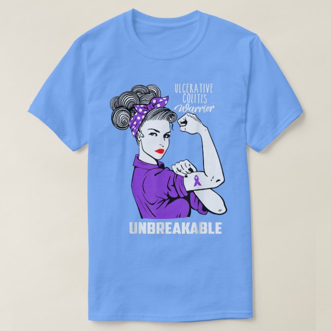 Colitis Warrior Unzerbrechliche Erkenntnis G T-Shirt (Design vorne)