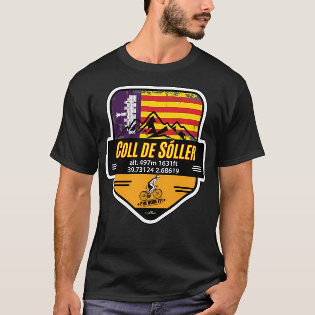 Coll de Soller Mallorca Spanien Ive fertig Fahrrad T-Shirt (Vorderseite)