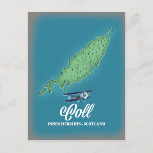 Coll Inner Hebrides Scotland Landkarte Postkarte