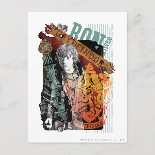Collage 1 Ron Weasley Postkarte (Vorderseite)