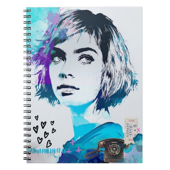 Collage Admit One | Notebook-Journal Notizblock (Vorderseite)