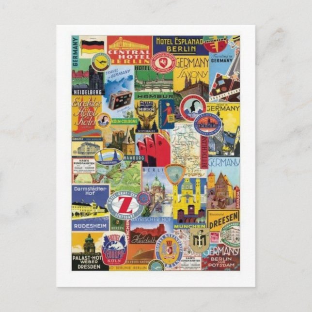Collage Allemagne Postkarte (Vorderseite)