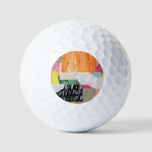 Collage Art, modern bunt abstrakt. Golfball