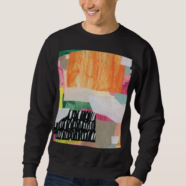 Collage Art, modern bunt abstrakt. Sweatshirt (Vorderseite)